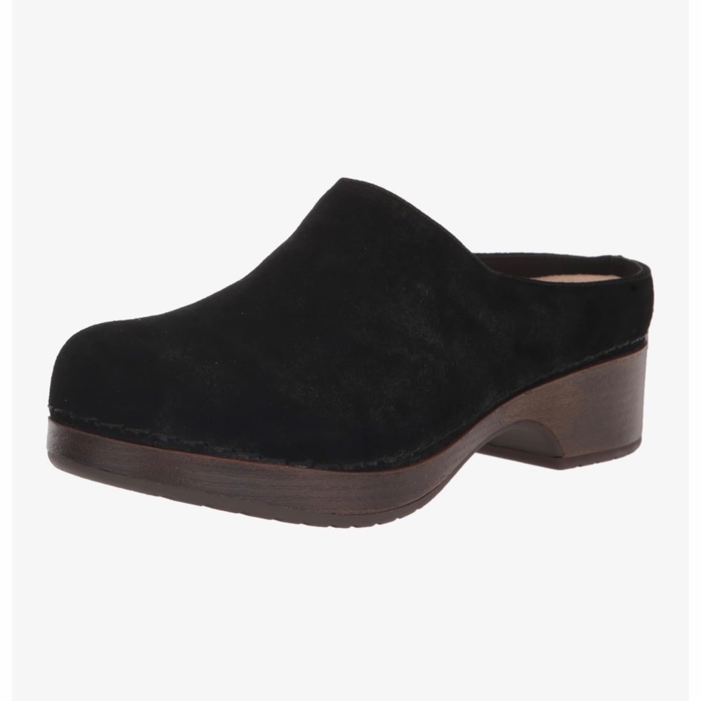 Bella Vita Black Suede Slip On Clogs